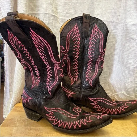 Old Gringo Black and Pink Phoenix boots-GORGEOUS